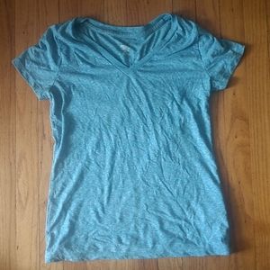 Mossimo blue heathered V neck tee. Medium.